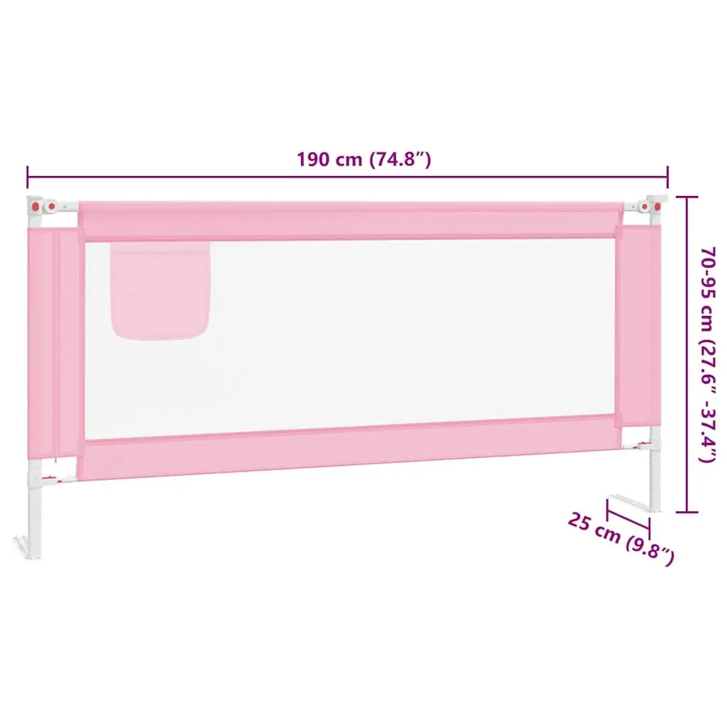 Toddler Bed Rail 190x25 cm Washable Fabric Safety Guard