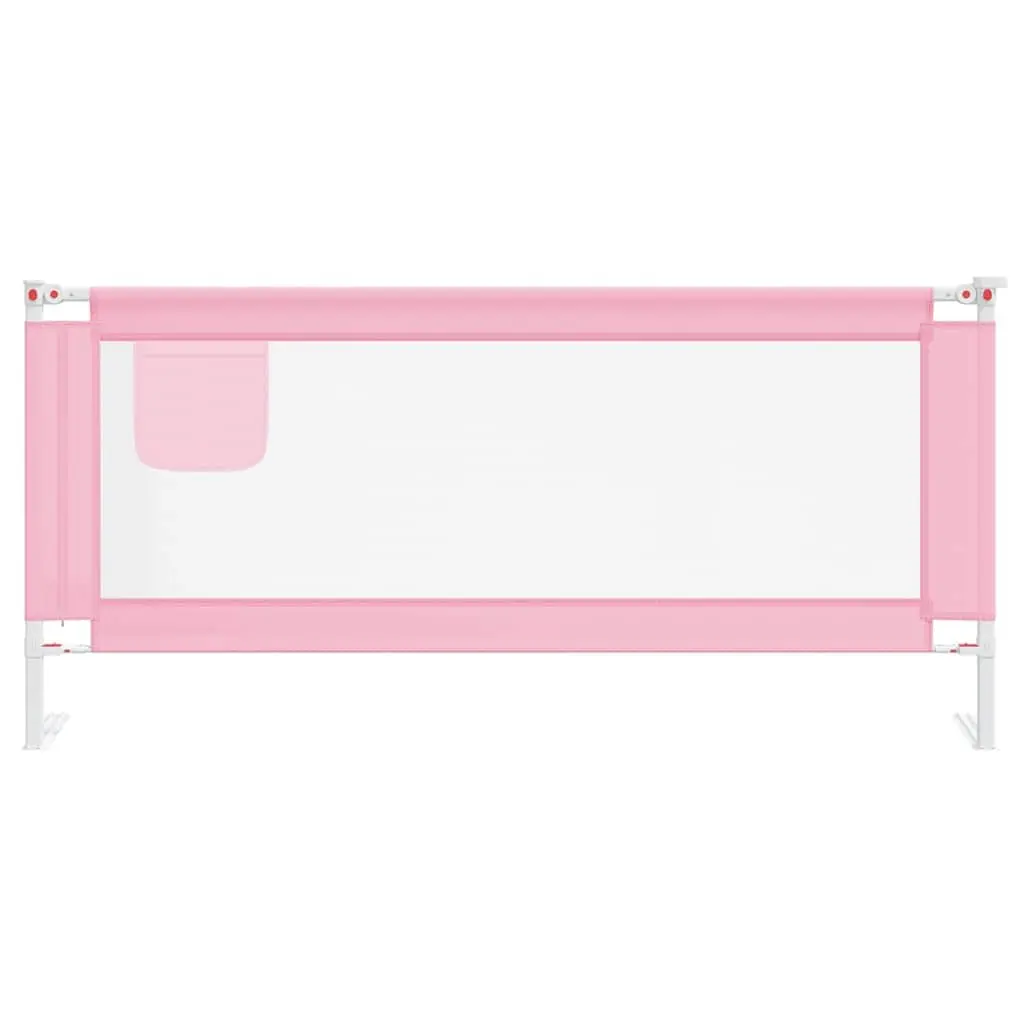 Toddler Bed Rail 200x25 cm Pink Fabric Protection Guard
