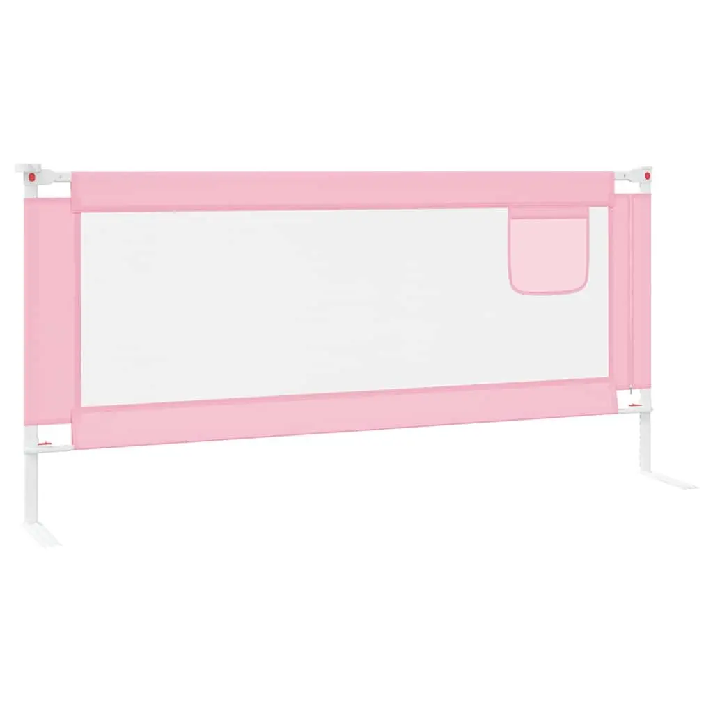 Toddler Bed Rail 200x25 cm Pink Fabric Protection Guard