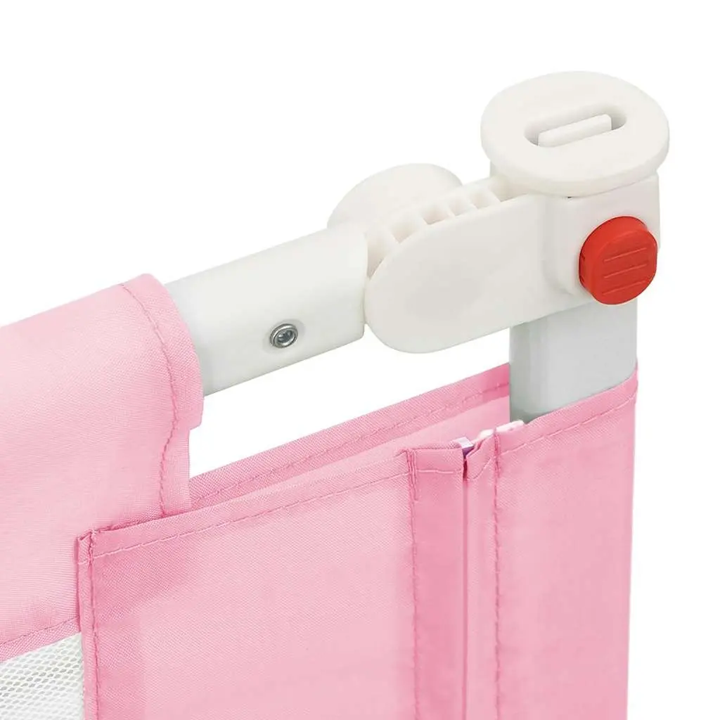 Toddler Bed Rail 200x25 cm Pink Fabric Protection Guard