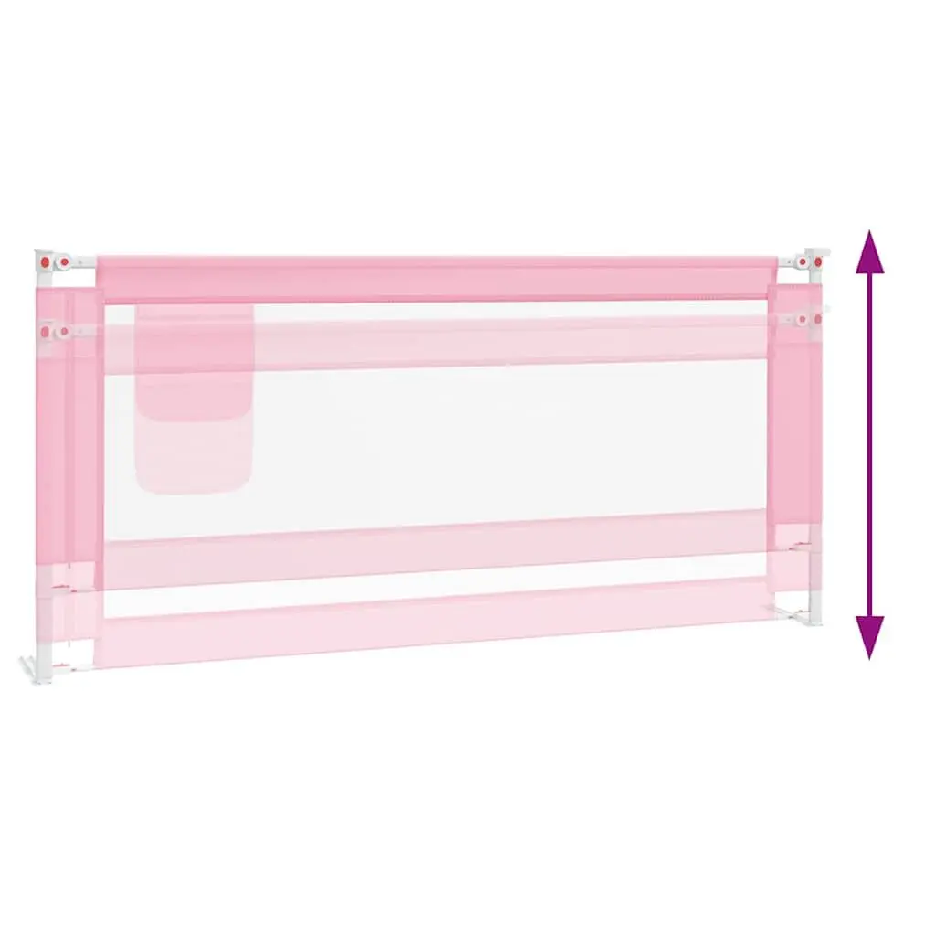 Toddler Bed Rail 200x25 cm Pink Fabric Protection Guard
