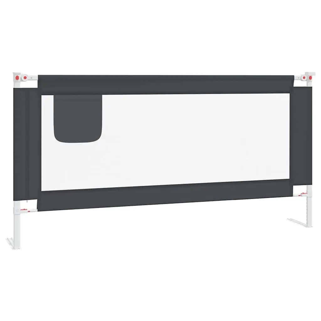 Toddler Safety Bed Rail 180x25 cm Adjustable Height Protection Guard Grey