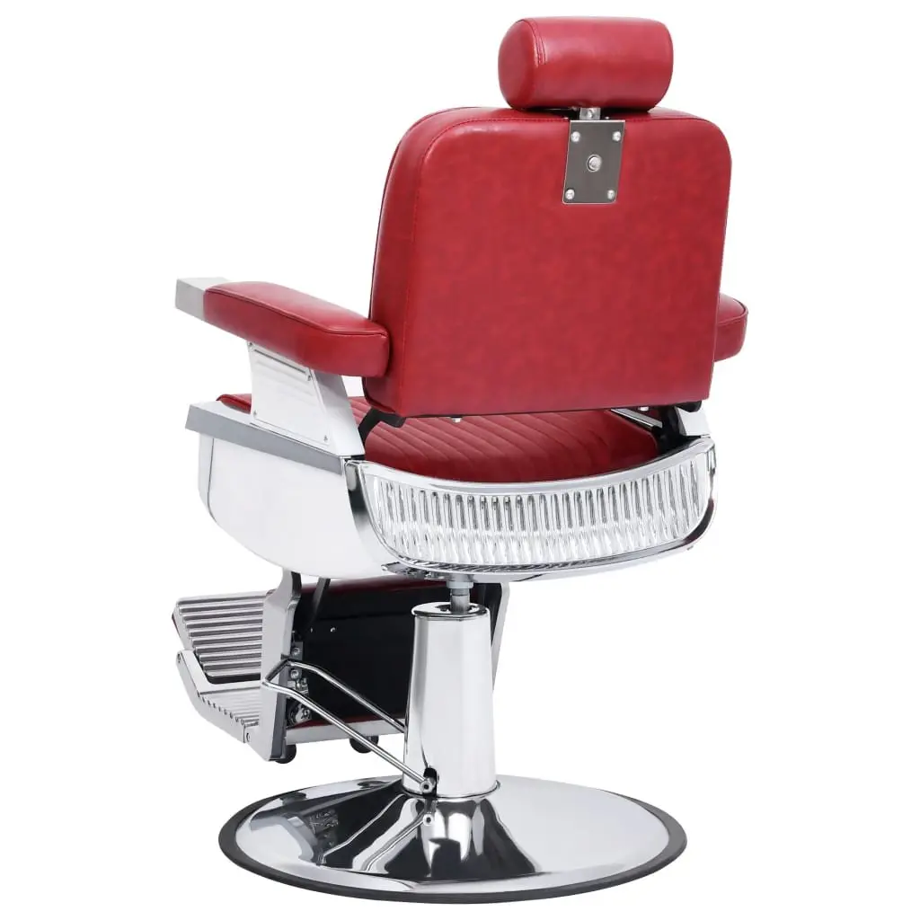 Barber Chair Red Salon Furniture Hairdressing Reclining Seat Adjustable Headrest