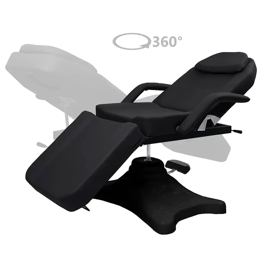 Massage Table 180cm Adjustable Black Rotating 360 Degree for Beauty Treatment Salon
