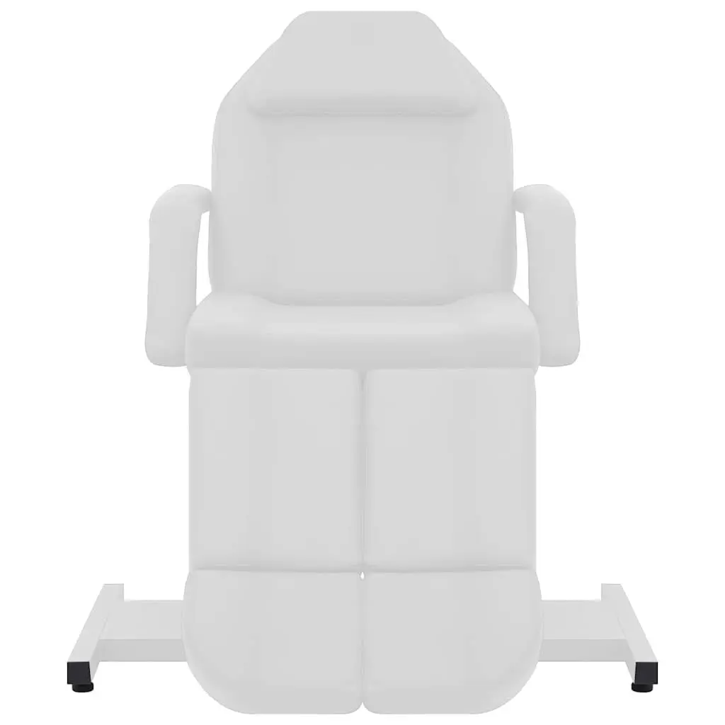 Beauty Treatment Chair White Faux Leather Adjustable Massage Salon Furniture