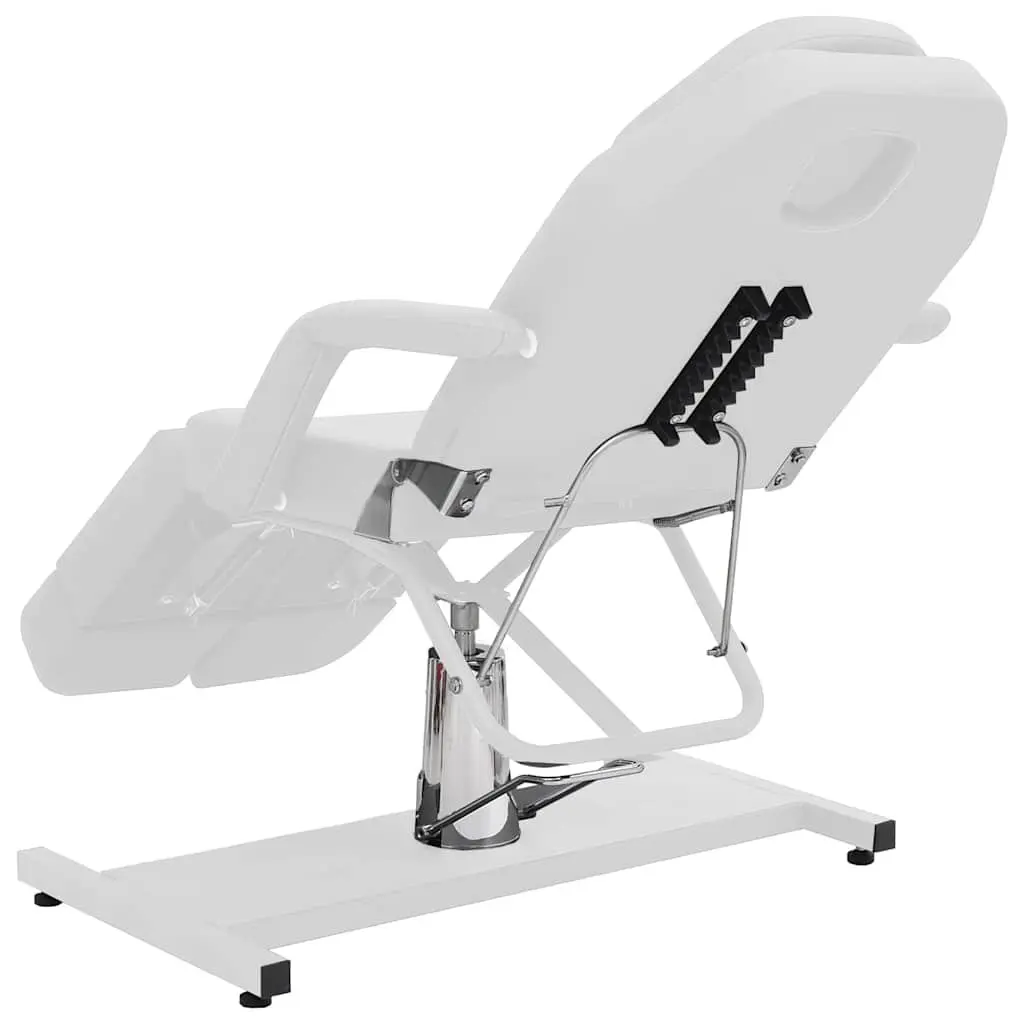 Beauty Treatment Chair White Faux Leather Adjustable Massage Salon Furniture