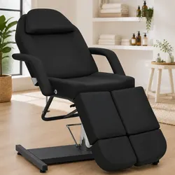 Enhance Your Salon with an Adjustable Black Beauty Treatment Chair