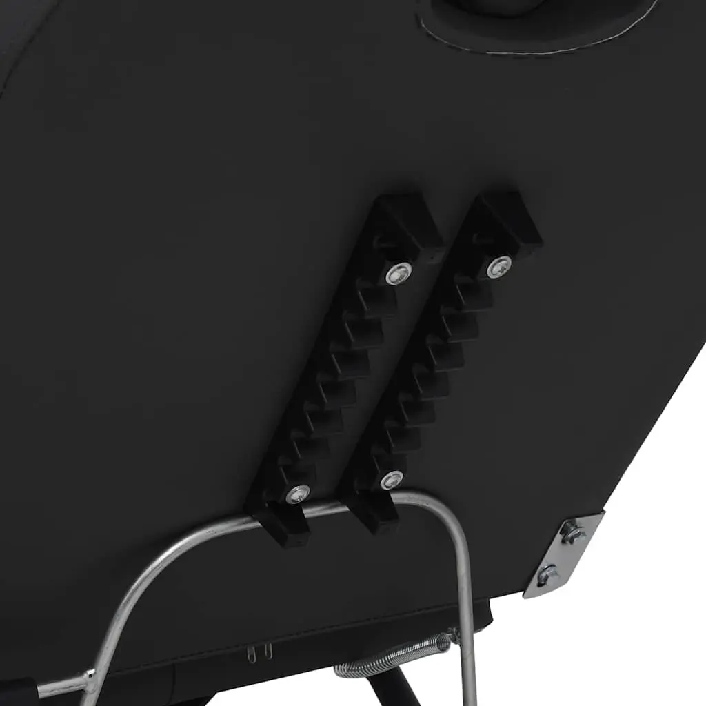 Beauty Treatment Chair Black Faux Leather Adjustable Backrest 360 Degree Rotation