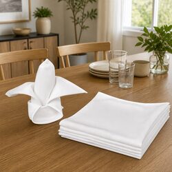 Enhance Your Space with 50 White Dinner Napkins, 50x50cm