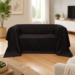 Comfortable Brown Suede Sofa Cover 210 x 280 cm