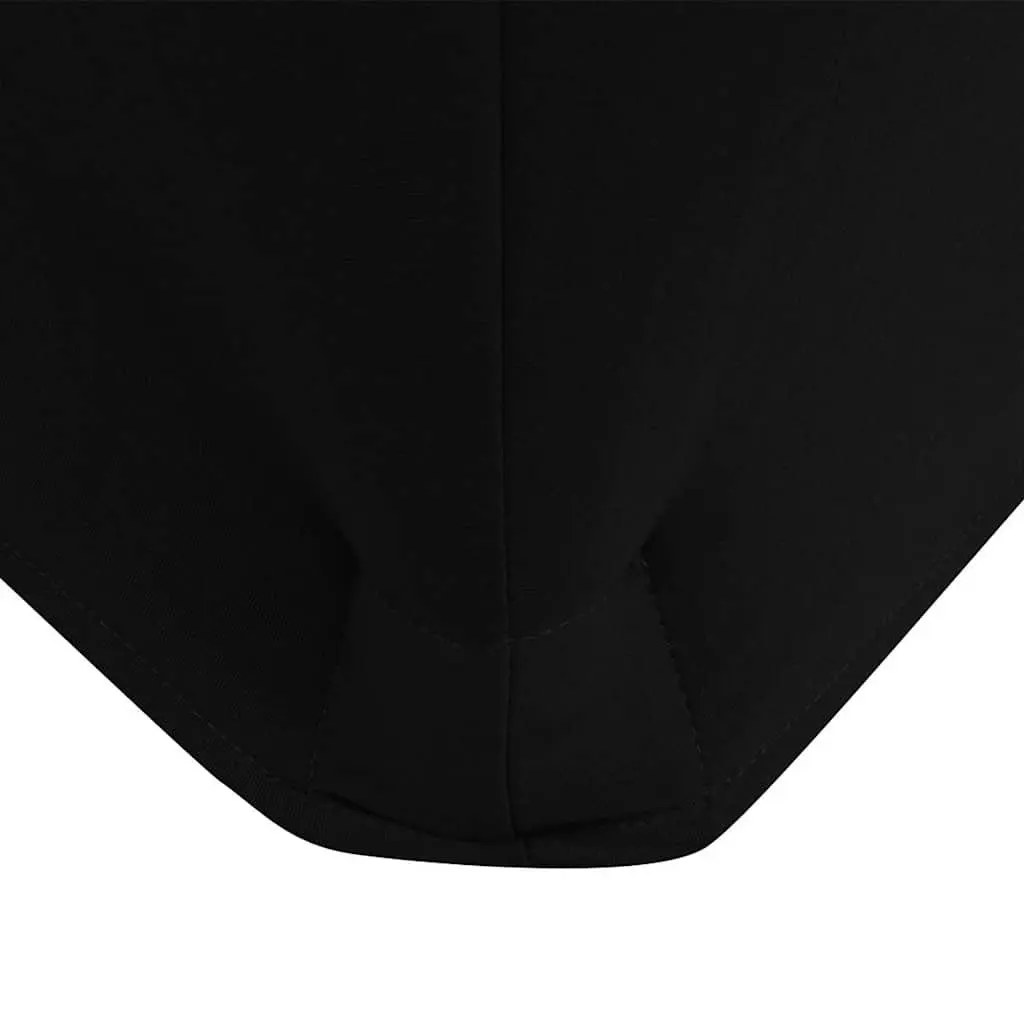 Stretch Table Slipcovers 2 Pieces Rectangular 183x76x74cm Stretch Fabric Black