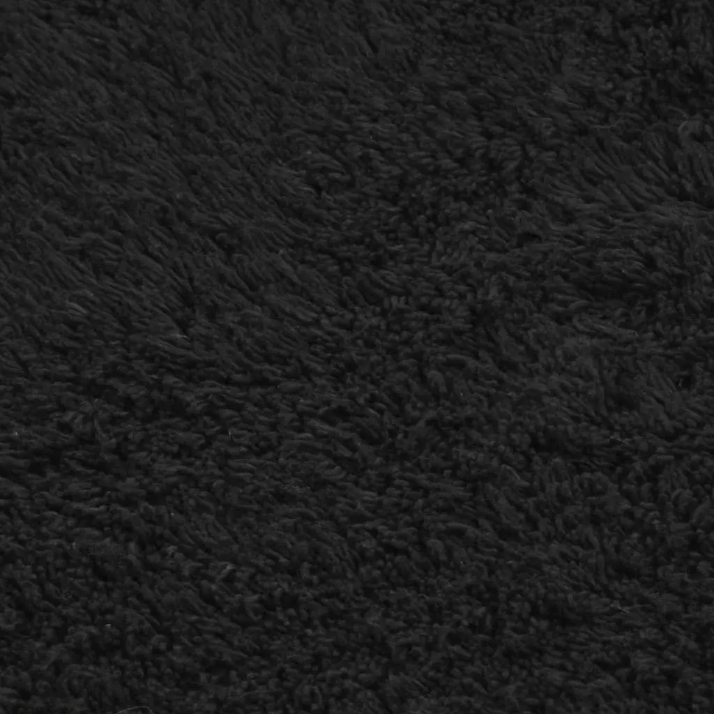 Bathroom Mat Set 3 Pieces Anthracite Cotton Non-Slip Bath Rug Pedestal Toilet Lid Cover