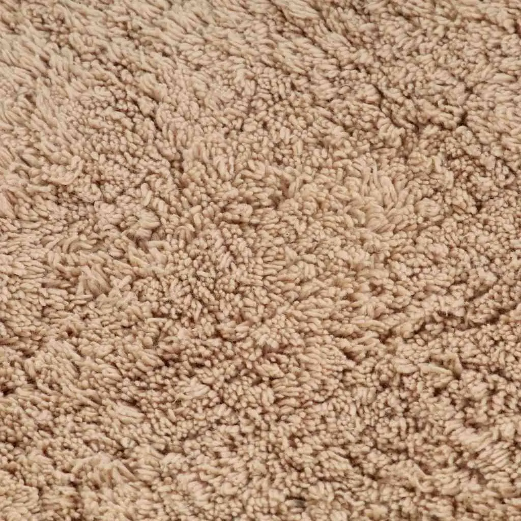 Bathroom Mat Set 3 Pieces Beige Non-Slip Floor Bath Pedestal Toilet Lid Cover