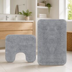 Comfortable Grey Bath Mat Set for Enhanced Spaces