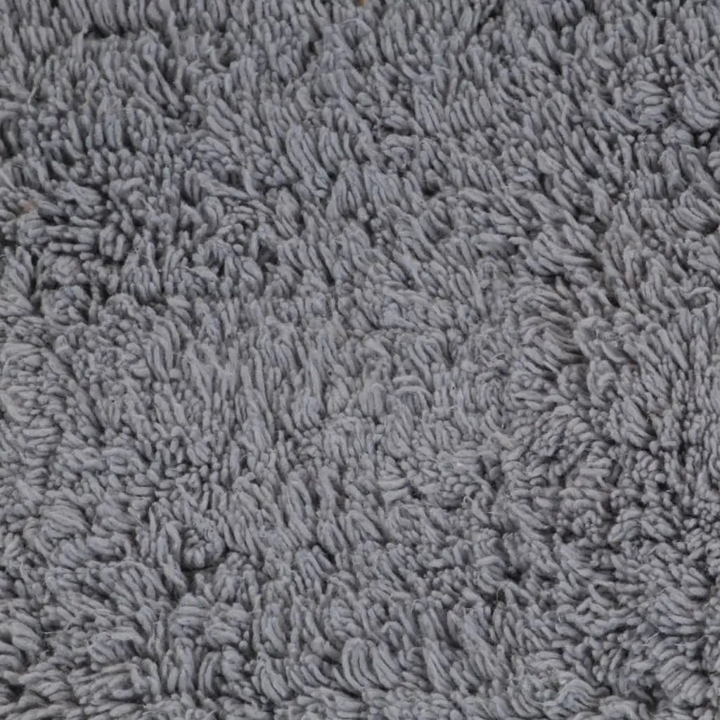 Bathroom Mat Set 2 Pieces Grey Non-Slip Water Absorbent Cotton Floor Rug