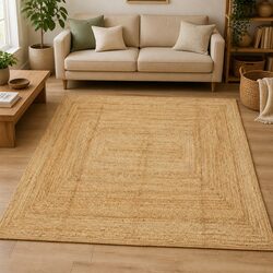 Transform Your Space with a Brown Jute Braided Rug 160x230cm
