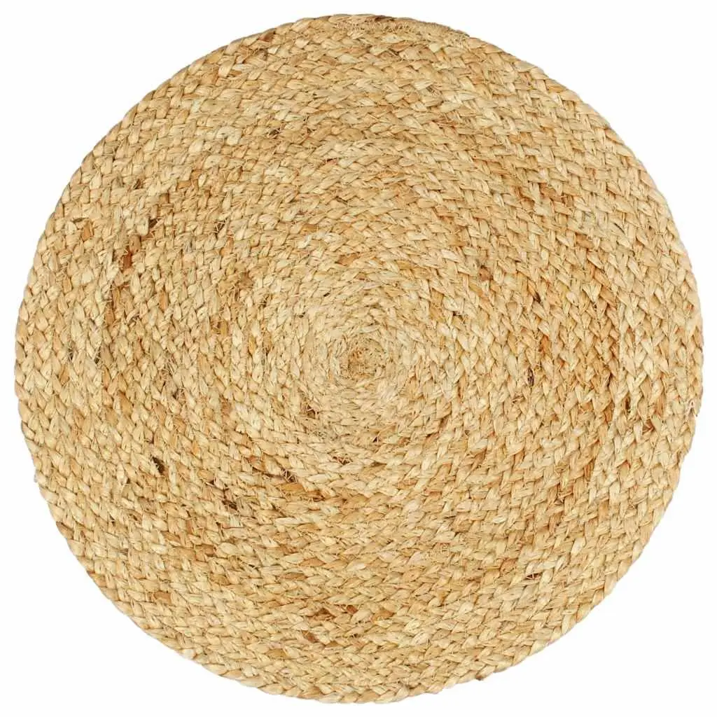 Handwoven Jute Placemats 38cm Natural Brown Unique Set of 4