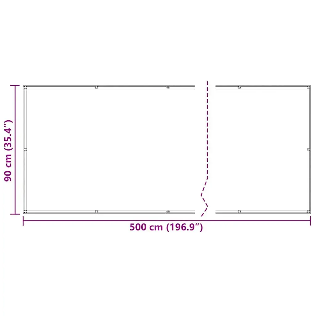 Balcony Privacy Screen 90x500cm Wind Waterproof Oxford Fabric Anthracite