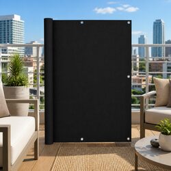 Transform Your Balcony with a 120x400cm Black Privacy Screen