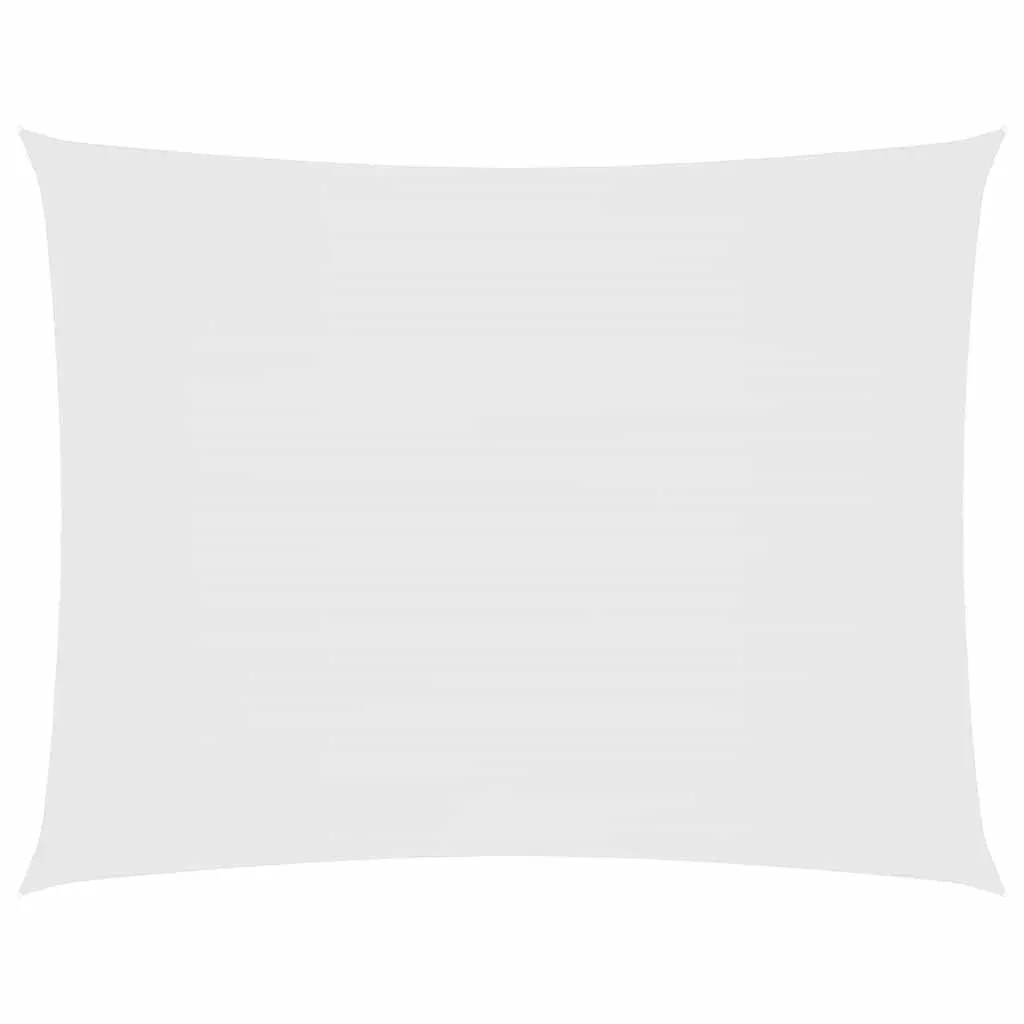 Rectangular Sunshade Sail 3x4 m White PU Coated Oxford Fabric Mould and UV Resistant