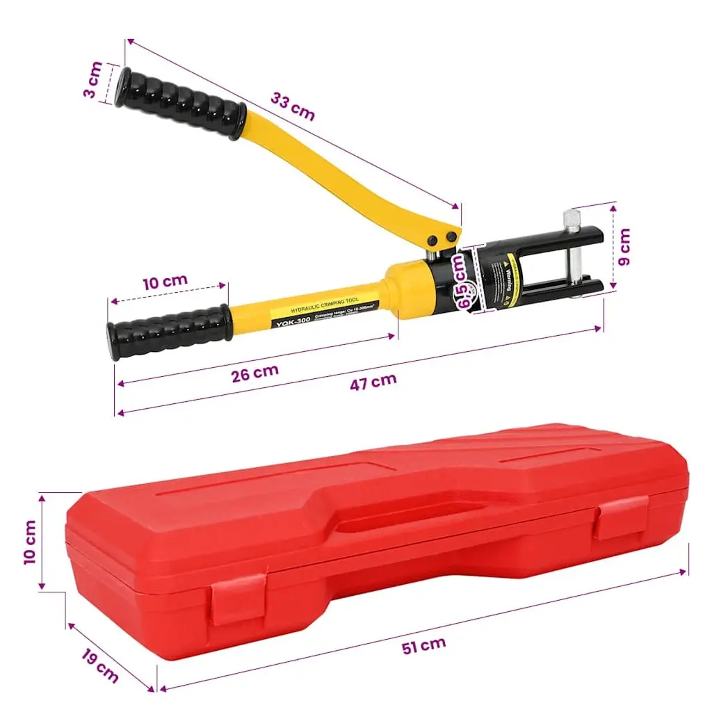 Hydraulic Crimping Tool 10-300mm² 360° Rotating Head Pliers