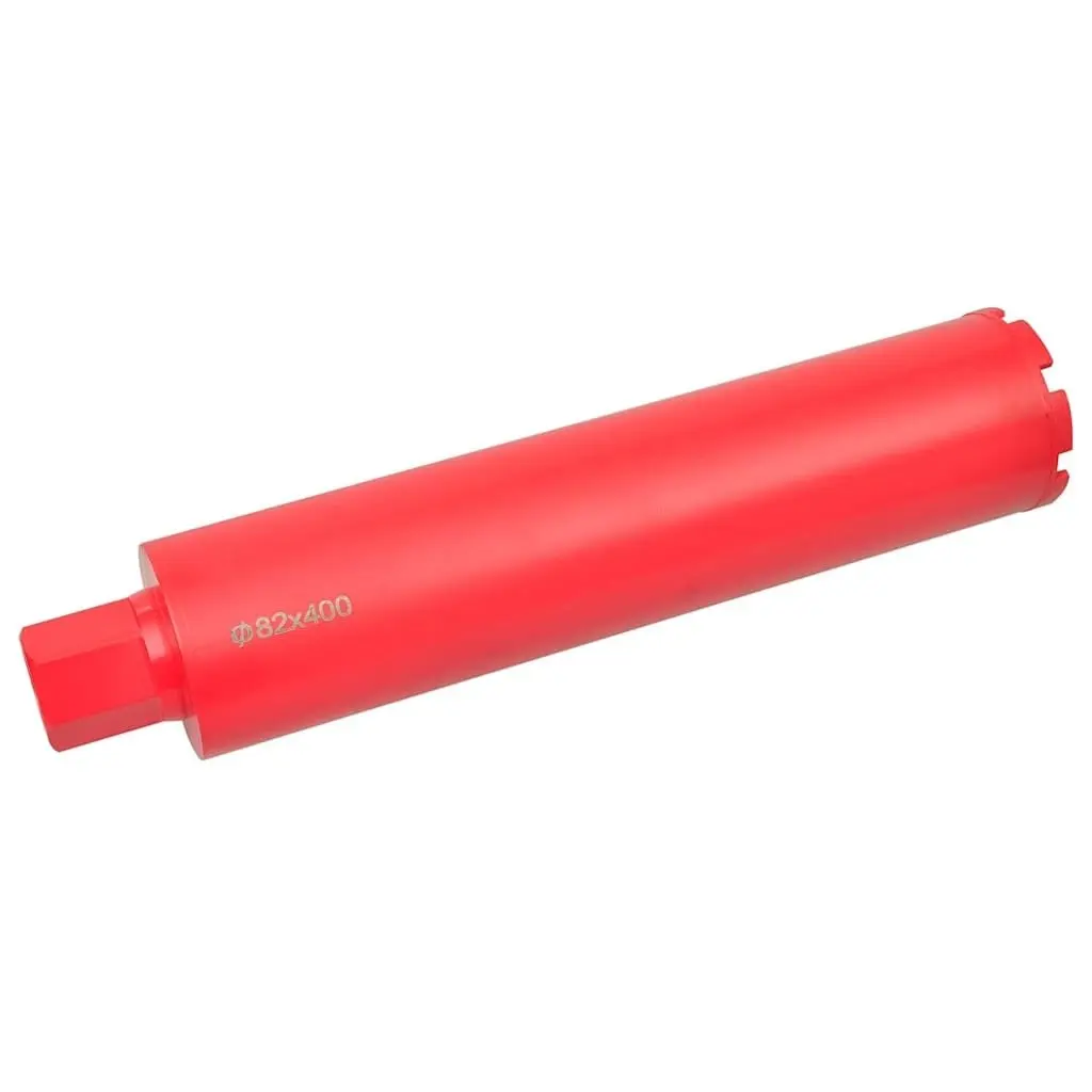 Diamond Core Drill Bit 82mm x 400mm Dry Wet Drilling Capability for Granite Concrete Stone Hard Surface