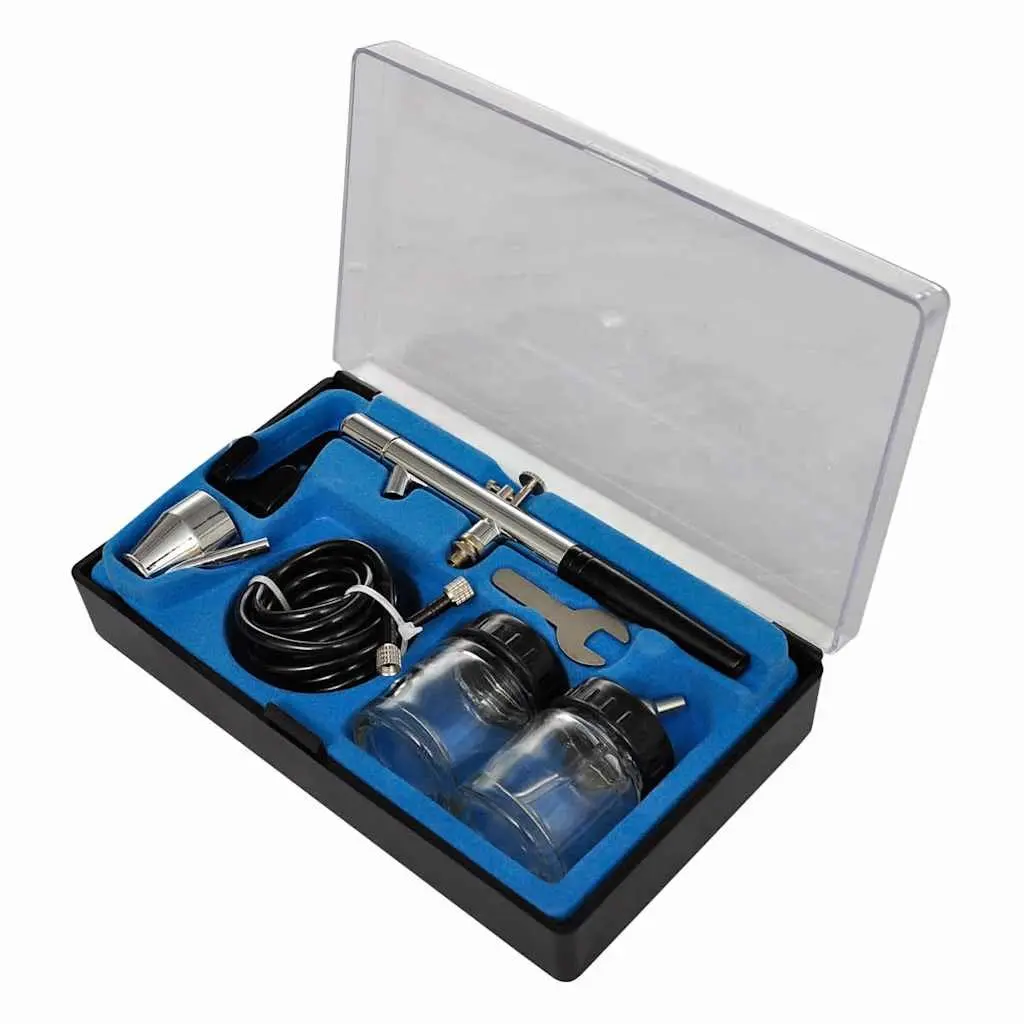Airbrush Compressor Set 3 Litre Oil-Free Piston Compressor with 3 Spray Guns for Professional Tattoo Art and Craft Work