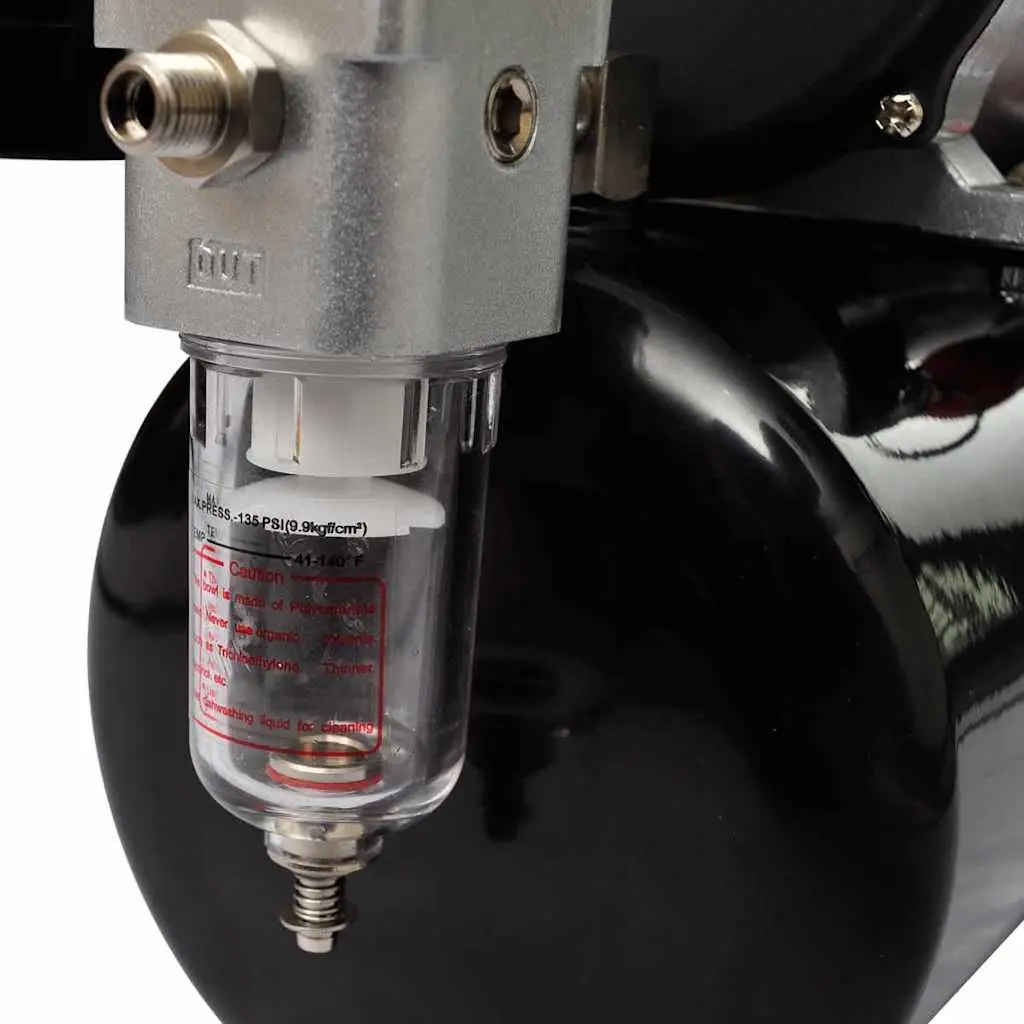 Airbrush Compressor Set 3 Litre Oil-Free Piston Compressor with 3 Spray Guns for Professional Tattoo Art and Craft Work
