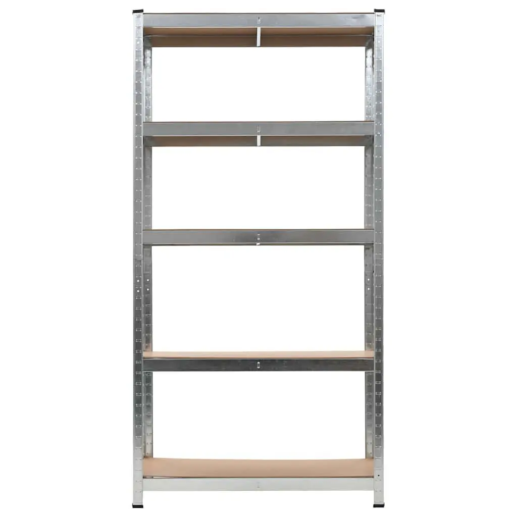 5-Layer Storage Shelf Anthracite Steel Engineered Wood Heavy Duty