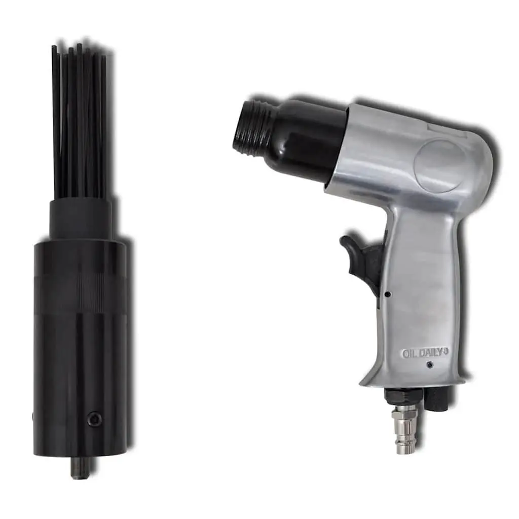Pneumatic Needle Scaler Pistol Grip Air Tool 19 High Wear Resistant Steel Needles Rust Removal Surface Preparation
