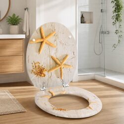 Upgrade Your Bathroom with Grey Starfish Toilet Seat