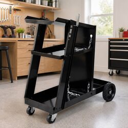 3 Shelf Green Welding Cart for Organizing Your Workshop