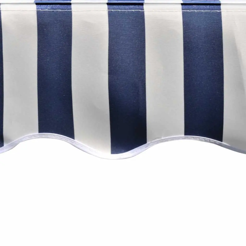 Awning Replacement Fabric 4x3m UV Resistant Polyester Canvas Blue White