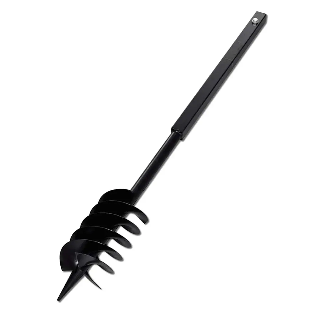 Ground Drill Auger 120mm Double Spiral Steel Handle Gardening Tool