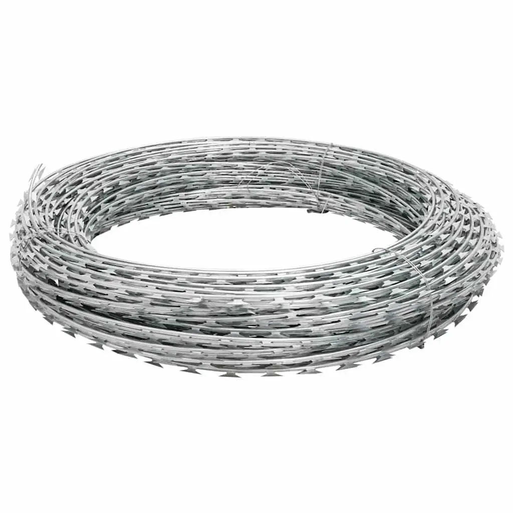 Razor Wire Helical Coil Roll 100m Outdoor Security Perimeter Protection
