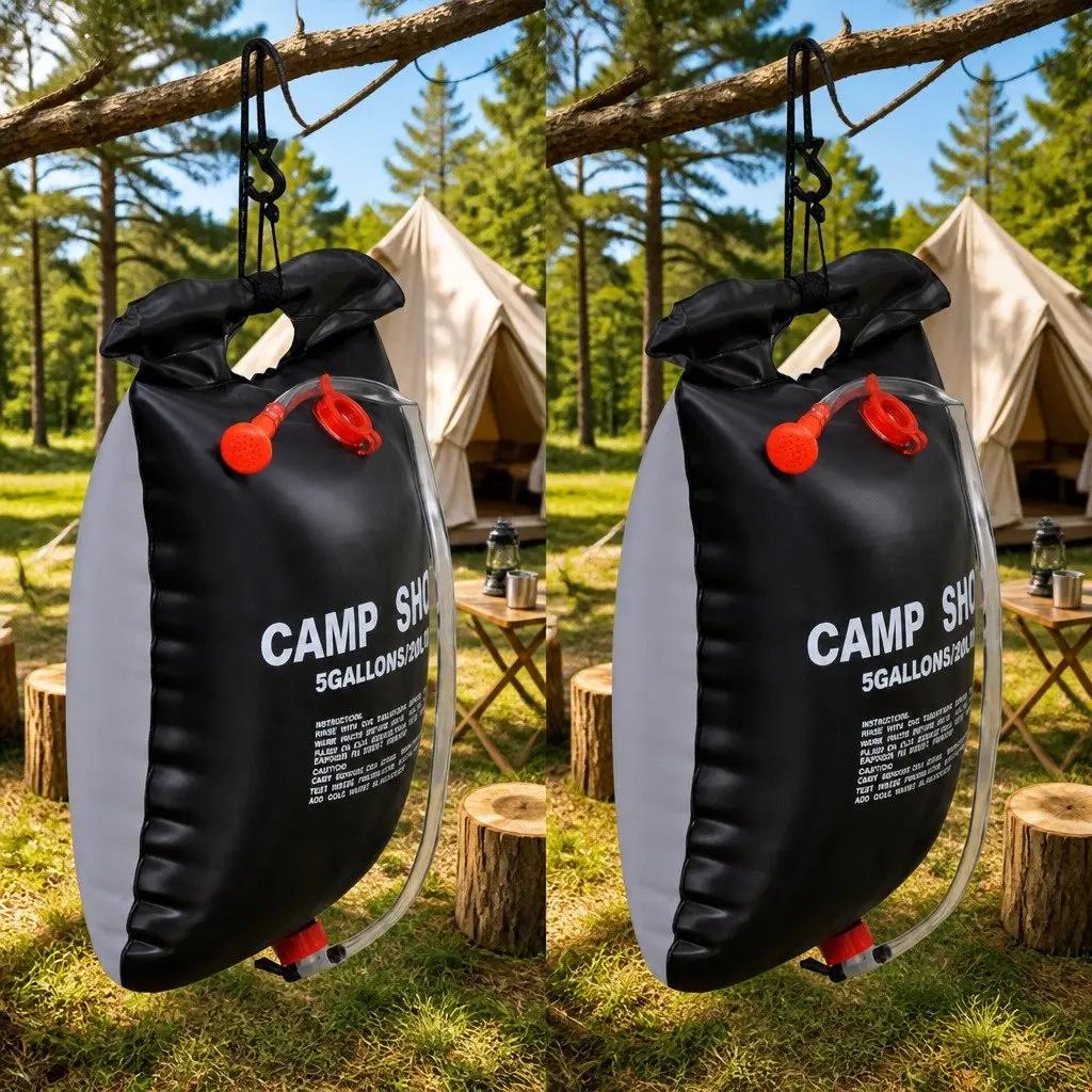 Portable Camp Shower 20L Solar Heating Outdoor Camping Hiking Water Bag