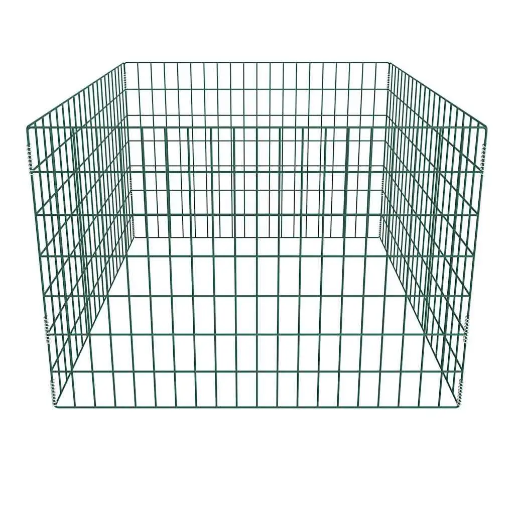 Square Mesh Garden Composter 100x100x70cm Lightweight Corrosion Resistant Green Outdoor Waste Bin