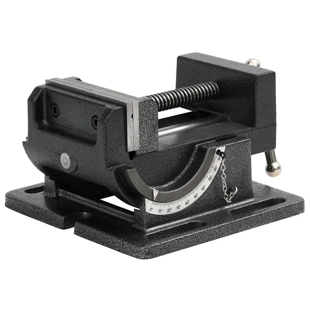 Tilting Drill Press Vice 110mm Adjustable Angle Manually Operated Workbench Clamp Tool