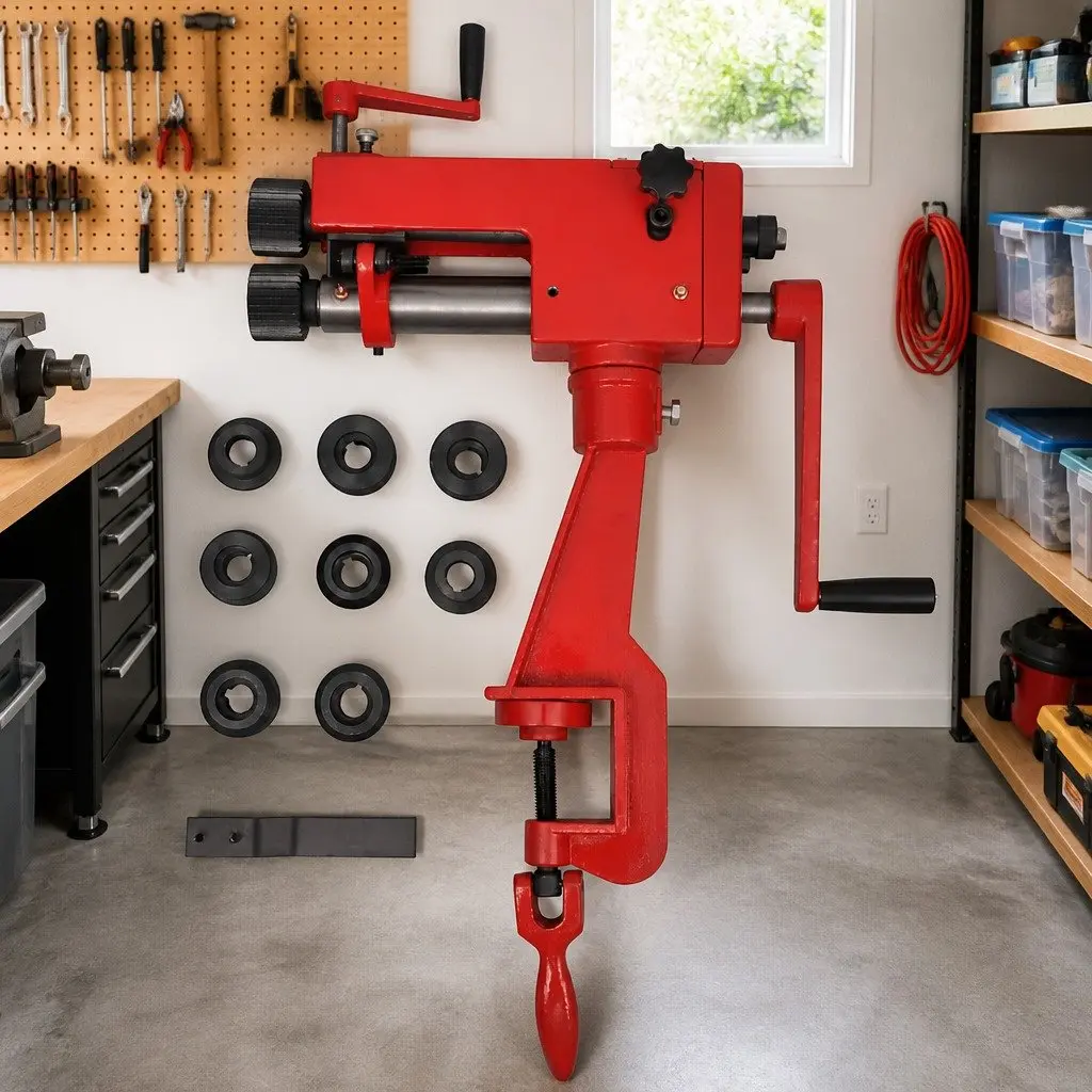 Manual Tube Beading Machine Cast Iron Portable Workshop Tool for Creating Stiffening Rings and Connecting Beads