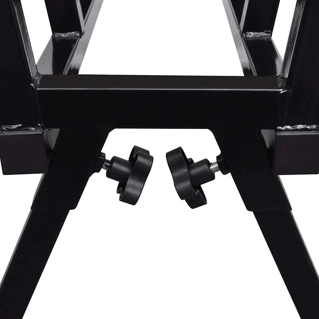Steel Sawhorse Quick Assembly Adjustable Feet Powder-Coated for Woodworking