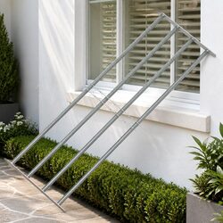 Adjustable Security Grille Window Protection 4 Crossbars 1000-1500mm Silver