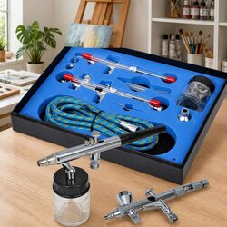Elevate Your Creative Space with Dual Spray Gun Airbrush Set