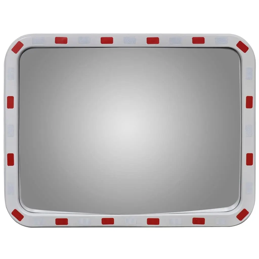 Convex Traffic Mirror 60 x 80 cm Shatter-proof Outdoor Road Safety Reflector