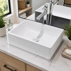 Upgrade Your Space with a White Ceramic Wash Basin 41x30x12 cm