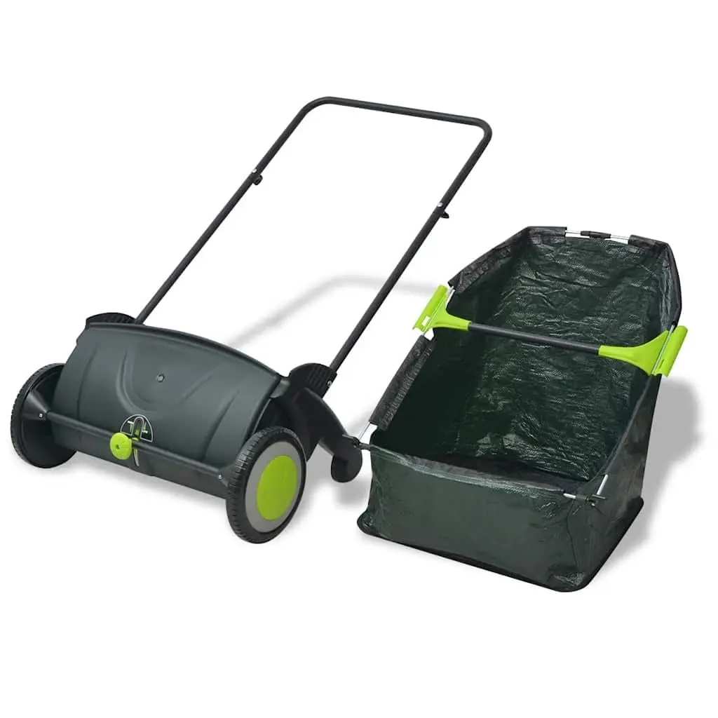 Lawn Sweeper 103L Lightweight Push Grass Leaf Collector Adjustable Height Garden Tool
