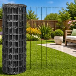 Garden Fencing Panel - 25x1m Grey Steel Wire