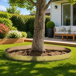 Garden Lawn Edging Fence 5 Panels Flexible Outdoor Border Steel Grey 100x19cm