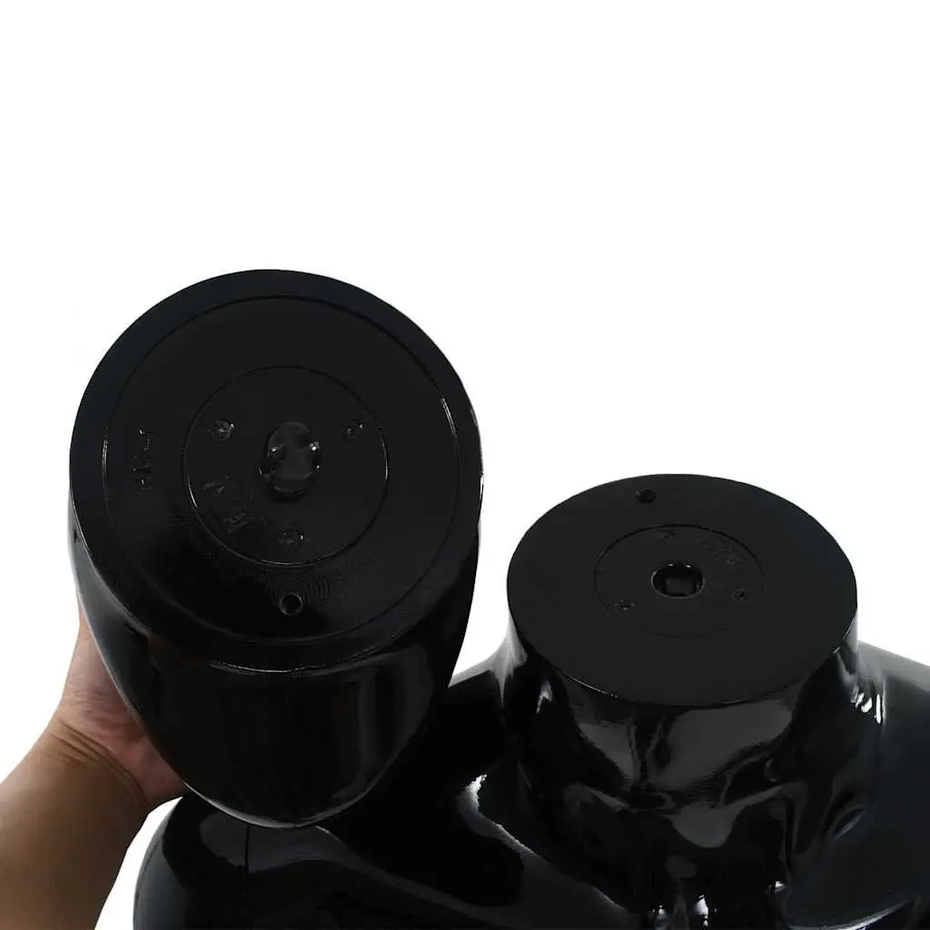 Full Body Male Mannequin 185cm Glossy Black Display Torso with Glass Base