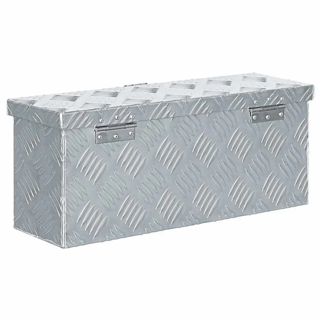 Aluminium Tool Box 48.5x14x20 cm Silver Storage Organiser Locking System