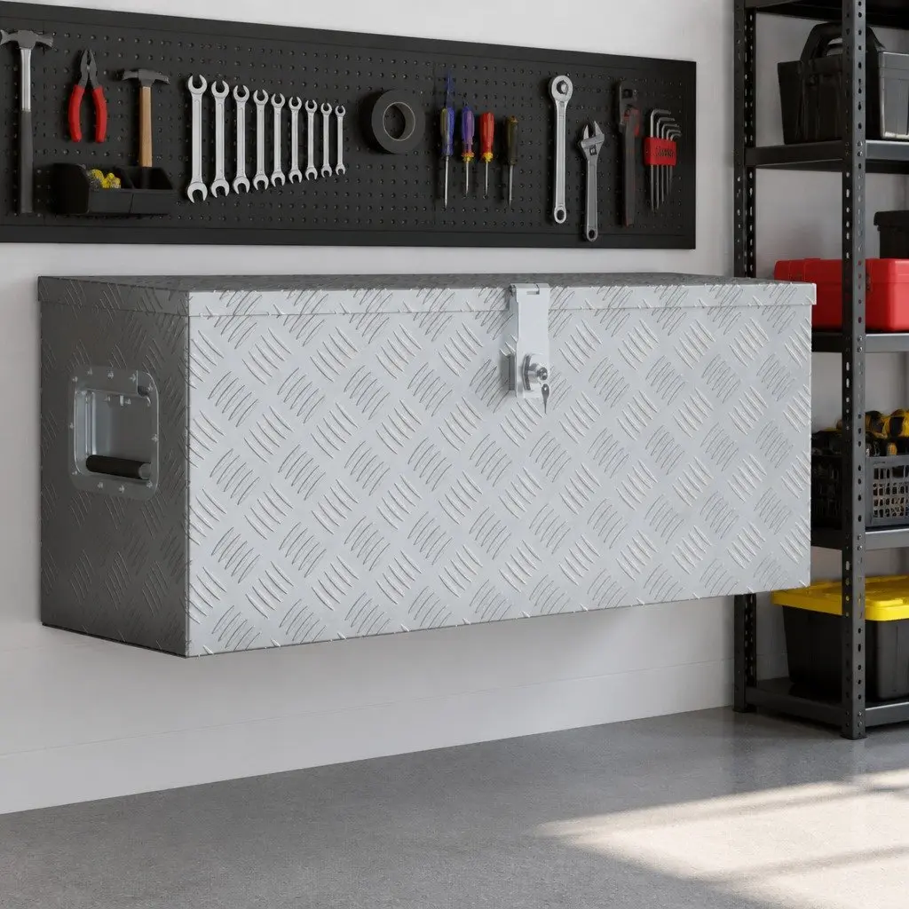 Aluminium Tool Box Storage Case 80x30x35 cm Portable Locking System
